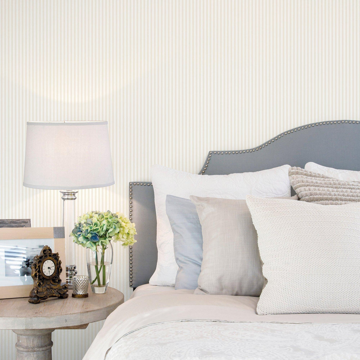 Galerie G67914 Miniatures 2 Narrow Stripe Cream Wallpaper G67914 Cream Wallpaper