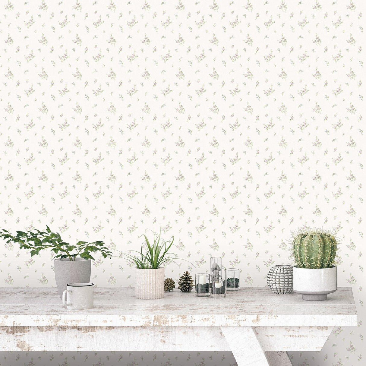 Galerie G67919 Miniatures 2 Small Floral Sprig Cream Wallpaper G67919 Cream Wallpaper