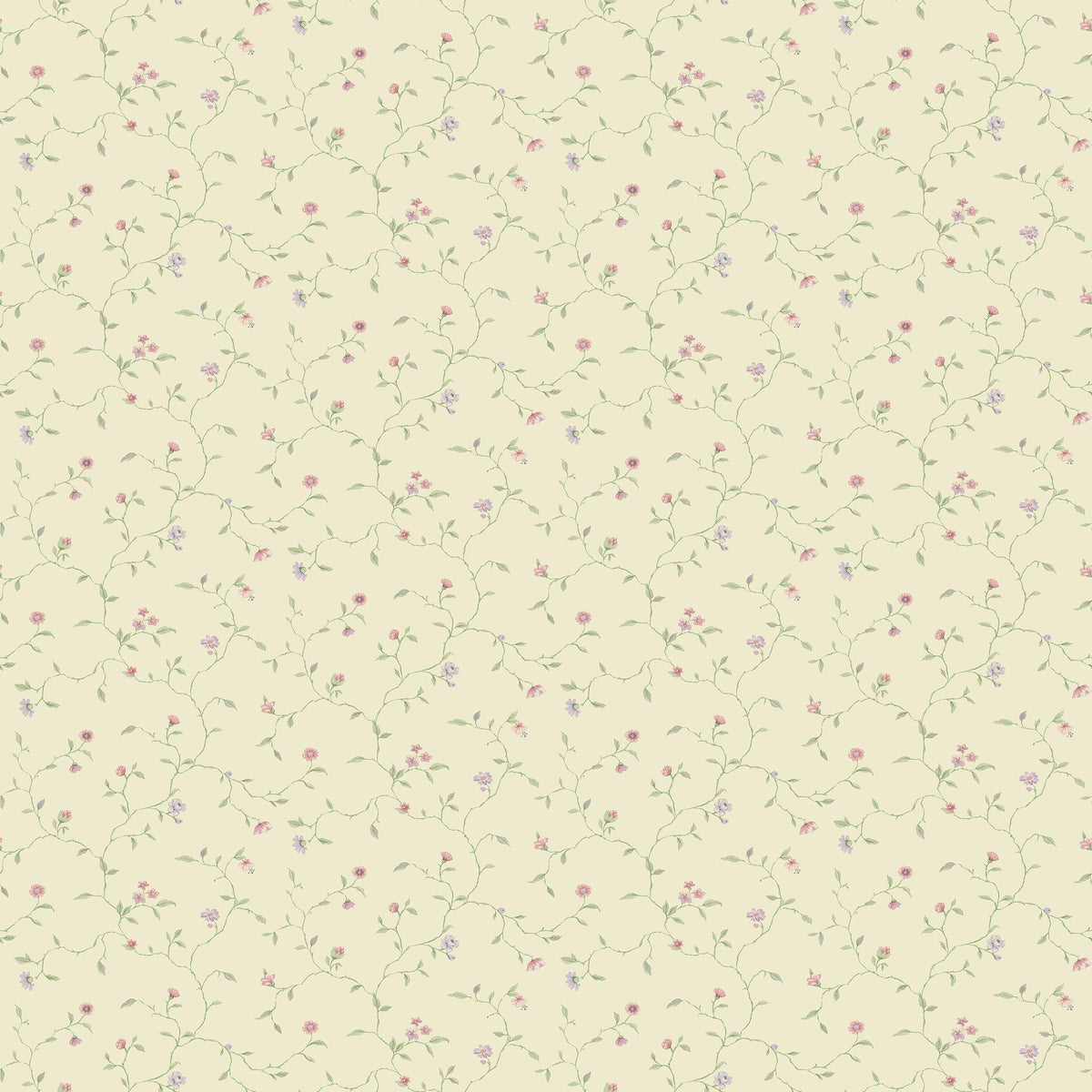 Galerie G67922 Miniatures 2 Small Floral Trail Cream Wallpaper G67922 Cream Wallpaper