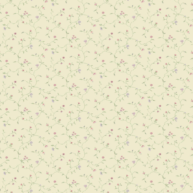Galerie G67922 Miniatures 2 Small Floral Trail Cream Wallpaper G67922 Cream Wallpaper