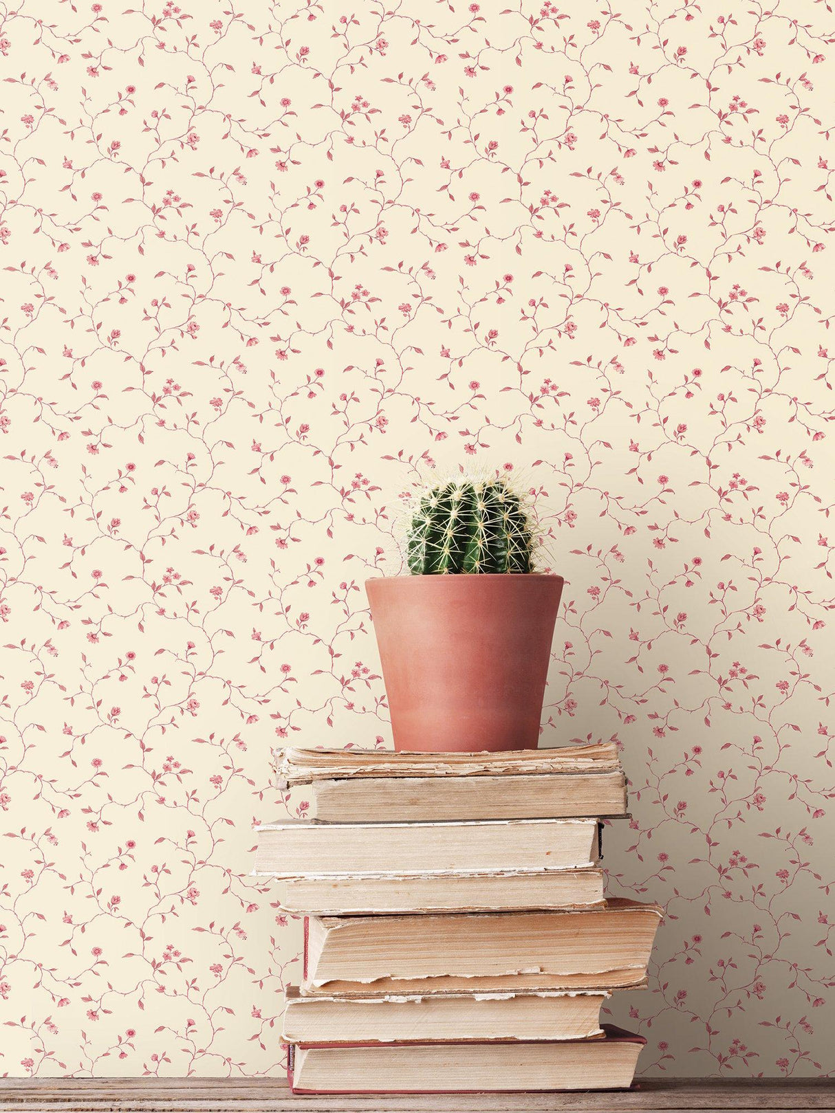 Galerie G67925 Miniatures 2 Small Floral Trail Cream Wallpaper G67925 Cream Wallpaper