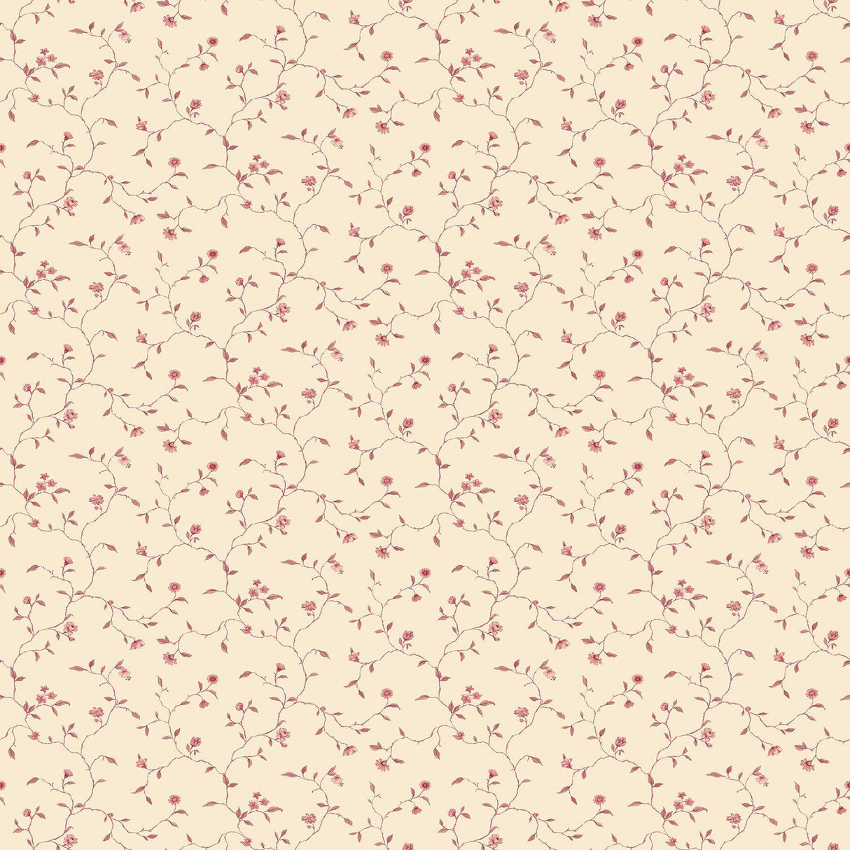 Galerie G67925 Miniatures 2 Small Floral Trail Cream Wallpaper G67925 Cream Wallpaper