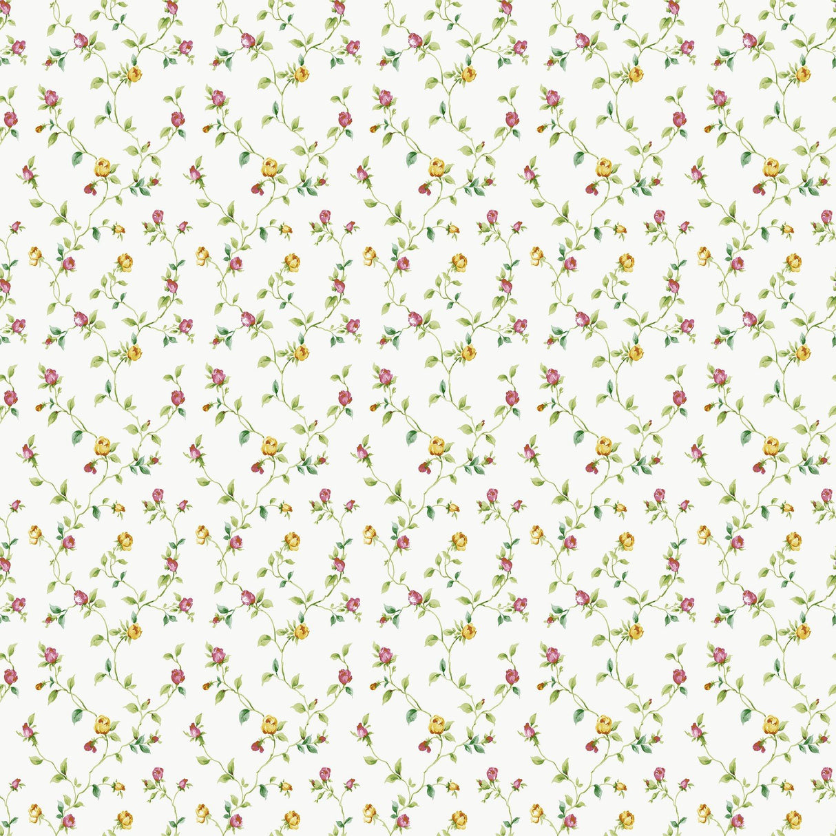 Galerie G67936 Miniatures 2 Small Rose Trail White Wallpaper G67936 White Wallpaper