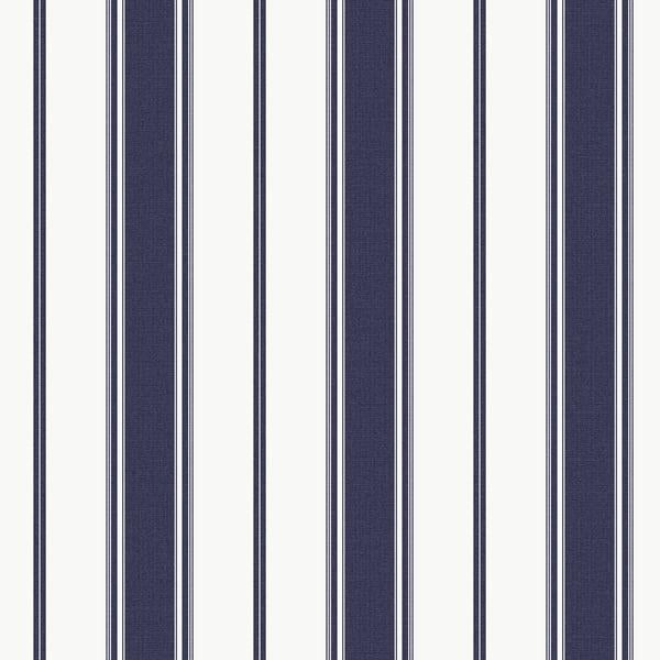 Galerie G68065 Heritage Stripe Blue Wallpaper