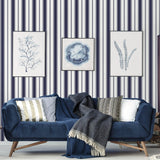 Galerie G68065 Smart Stripes 3 Heritage Stripe Blue Wallpaper G68065 Blue Wallpaper