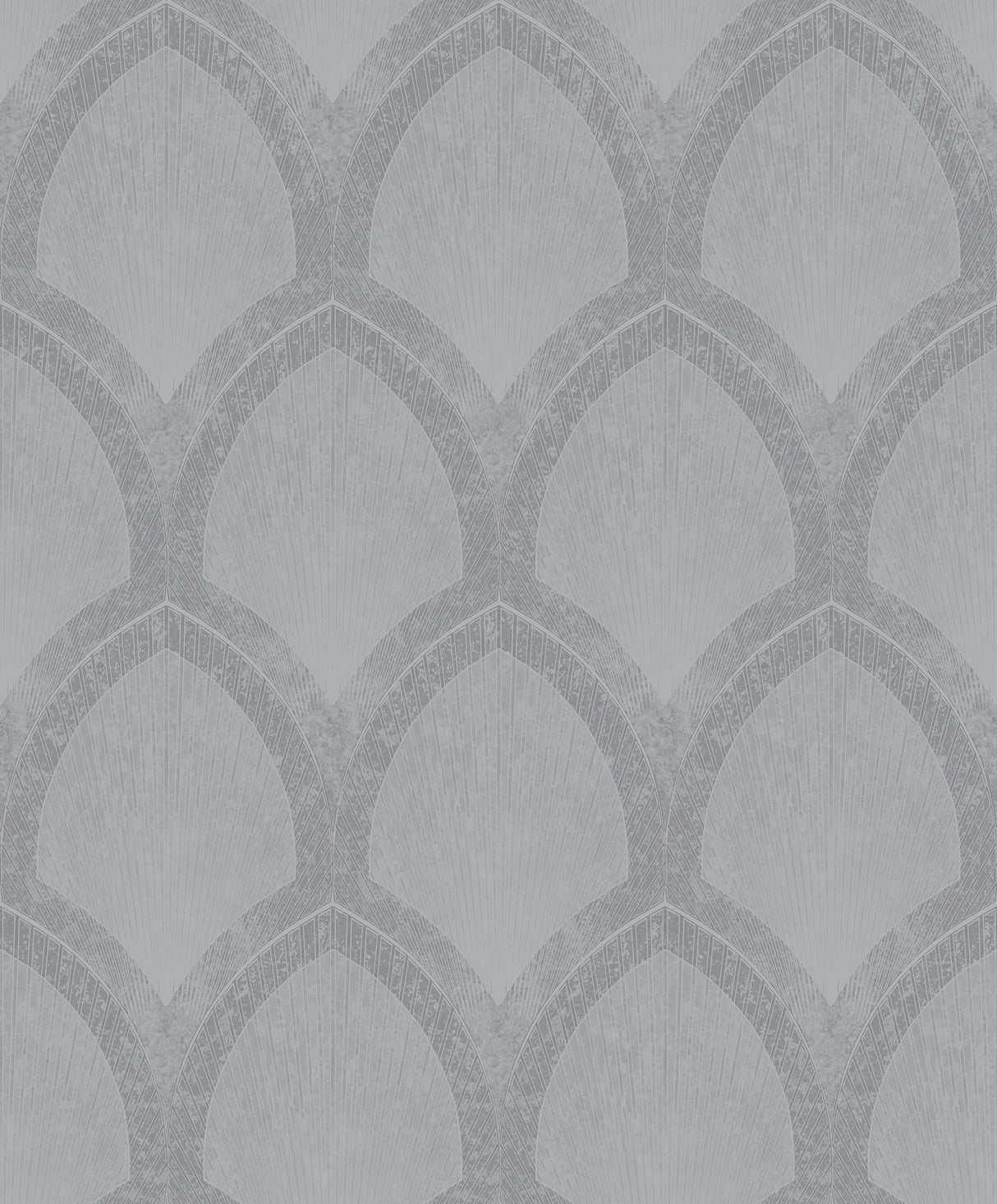 Galerie G68086 Nouveau Scallop Silver Grey Wallpaper