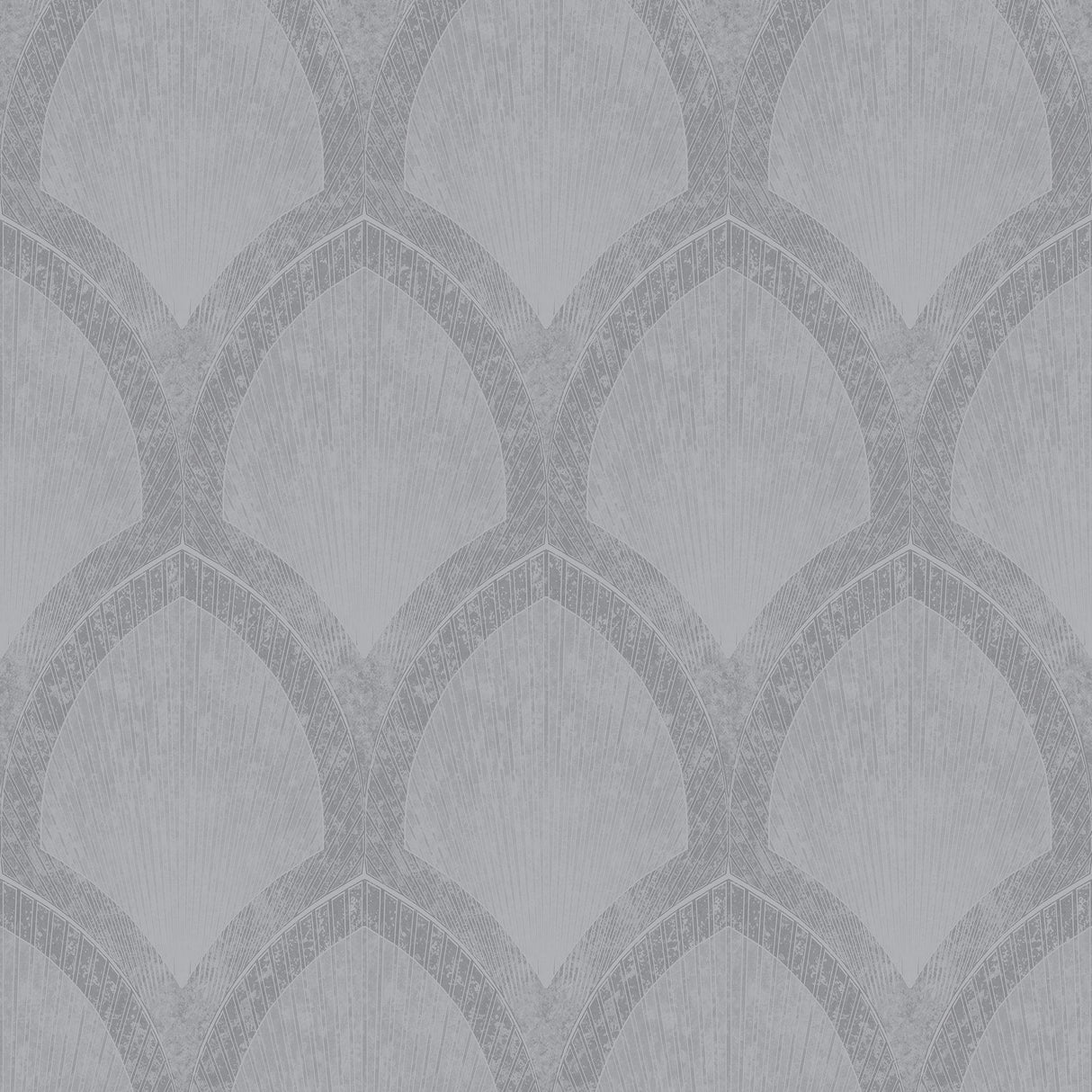 Galerie G68086 Special FX 2 Nouveau Scallop Silver Grey Wallpaper G68086 Silver Grey Wallpaper