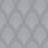 Galerie G68086 Special FX 2 Nouveau Scallop Silver Grey Wallpaper G68086 Silver Grey Wallpaper