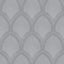 Galerie G68086 Special FX 2 Nouveau Scallop Silver Grey Wallpaper G68086 Silver Grey Wallpaper