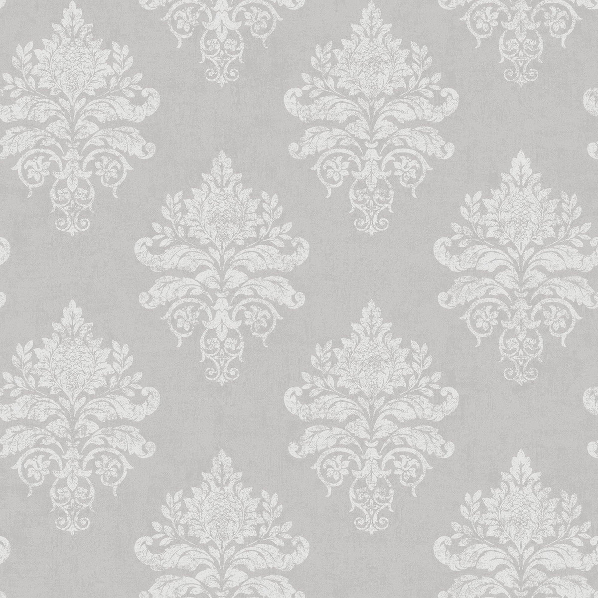 Galerie G68670 Palazzo 2 Medallion Damask Silver Grey Wallpaper G68670 Silver Grey Wallpaper