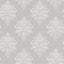 Galerie G68670 Palazzo 2 Medallion Damask Silver Grey Wallpaper G68670 Silver Grey Wallpaper