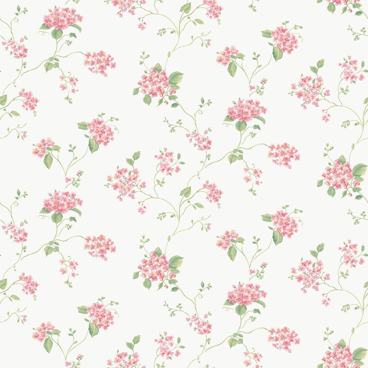 Galerie G68718 Miniatures 3 Hydrangea Trail Pink Wallpaper G68718 Pink Wallpaper