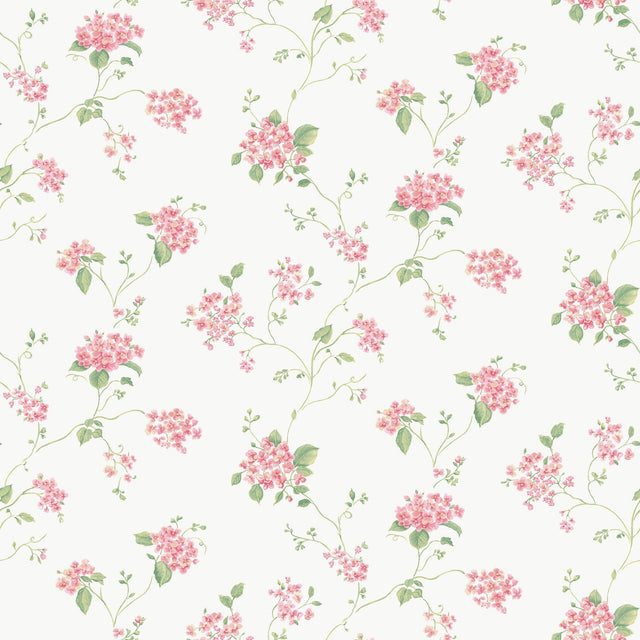 Galerie G68718 Miniatures 3 Hydrangea Trail Pink Wallpaper G68718 Pink Wallpaper