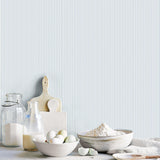 Galerie G68740 Miniatures 3 Ticking Stripe Blue Wallpaper G68740 Blue Wallpaper