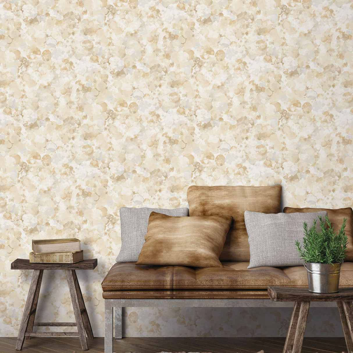 Galerie G78238 Atmosphere Bubble Up Beige Wallpaper G78238 Beige Wallpaper