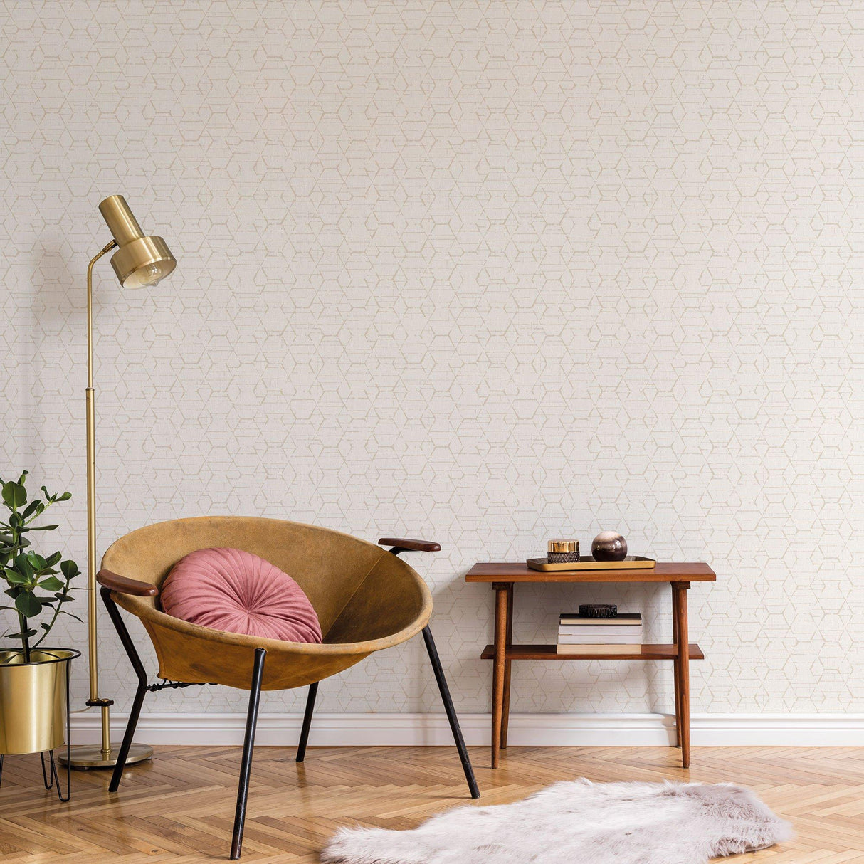 Galerie G78250 Atmosphere Hextex Beige Wallpaper G78250 Beige Wallpaper