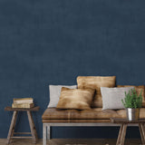 Galerie G78254 Atmosphere Metallic Linen Blue Wallpaper G78254 Blue Wallpaper
