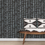 Galerie G78282 Bazaar Aztec Black Wallpaper G78282 Black Wallpaper