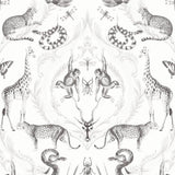 Galerie G78314 Menagerie Silver Grey Wallpaper