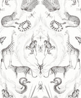 Galerie G78314 Bazaar Menagerie Silver Grey Wallpaper G78314 Silver Grey Wallpaper