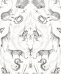 Galerie G78314 Bazaar Menagerie Silver Grey Wallpaper G78314 Silver Grey Wallpaper