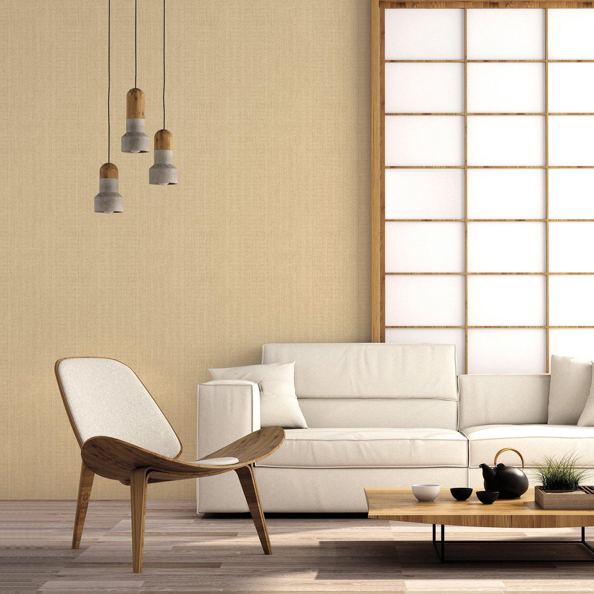 Galerie G78328 Bazaar Moss Stripe Beige Wallpaper G78328 Beige Wallpaper