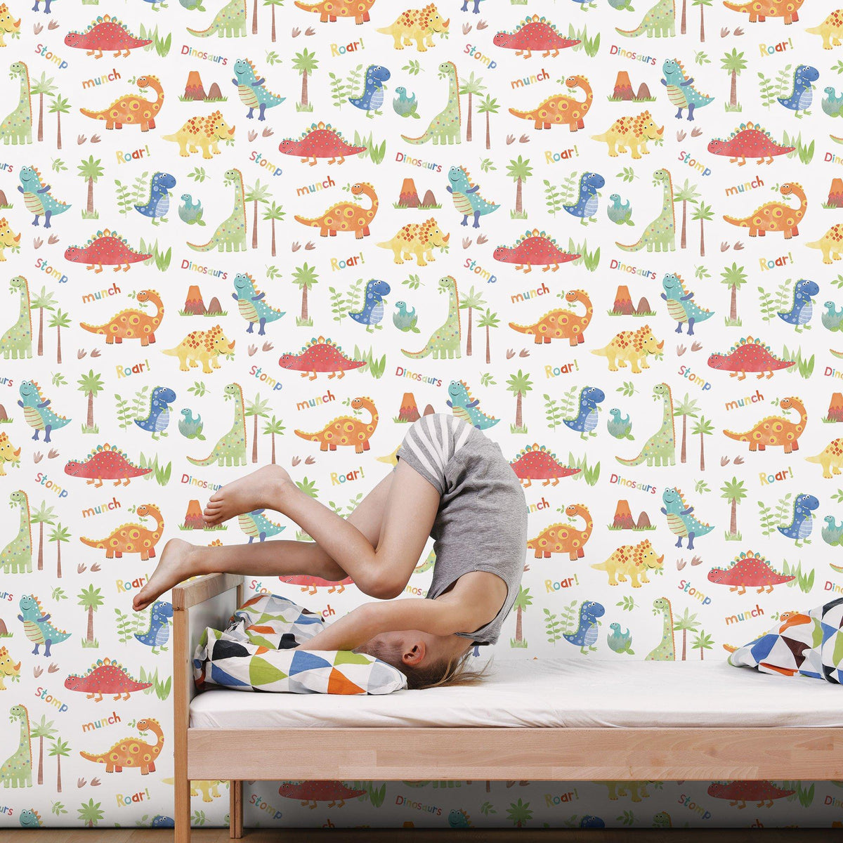Galerie G78364 Tiny Tots 2 Dinosaurs Multi-coloured Wallpaper G78364 Multi-coloured Wallpaper