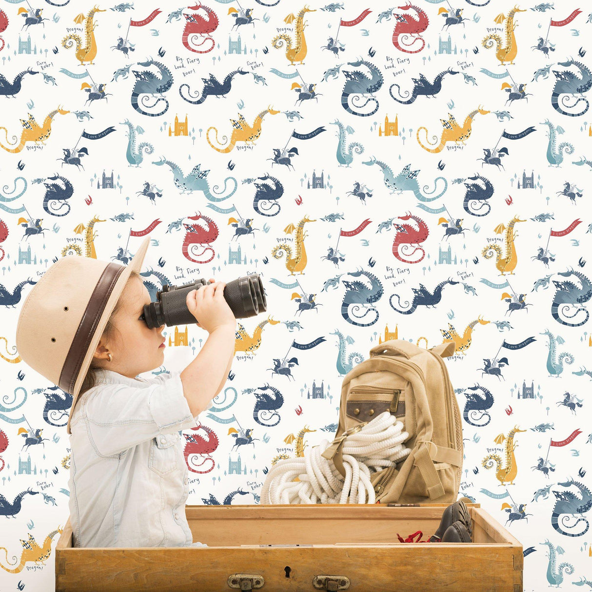 Galerie G78369 Tiny Tots 2 Dragons Multi-coloured Wallpaper G78369 Multi-coloured Wallpaper