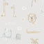 Galerie G78379 Tiny Tots 2 Jungle Friends Silver Grey Wallpaper G78379 Silver Grey Wallpaper