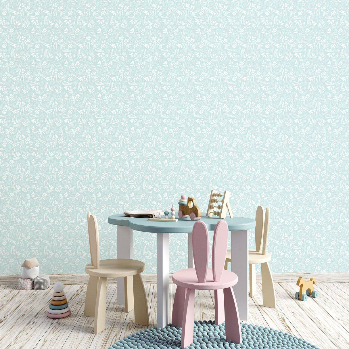 Galerie G78383 Tiny Tots 2 Koala Leaf Blue Wallpaper G78383 Blue Wallpaper