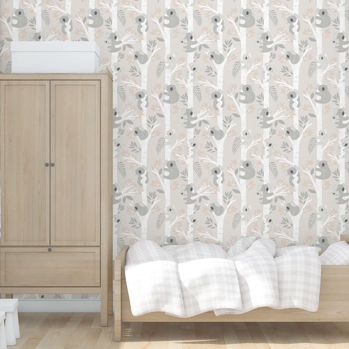 Galerie G78385 Tiny Tots 2 Koalas Beige Wallpaper G78385 Beige Wallpaper
