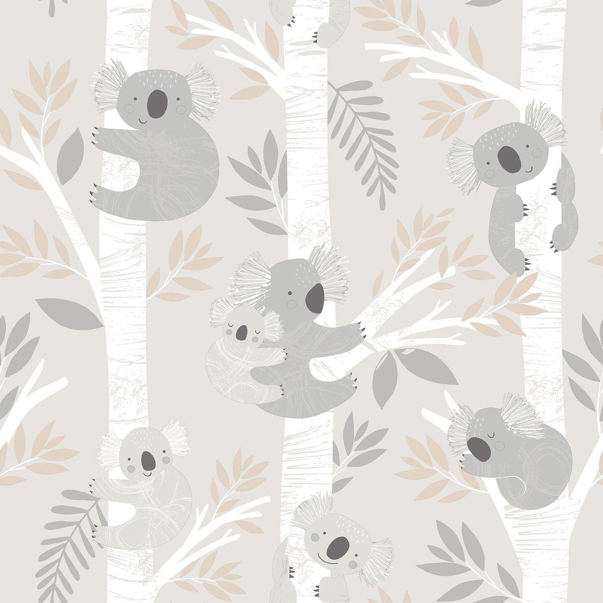 Galerie G78385 Tiny Tots 2 Koalas Beige Wallpaper G78385 Beige Wallpaper