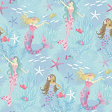 Galerie G78392 Mermaids Blue Wallpaper