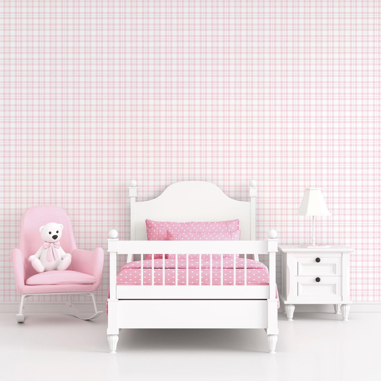 Galerie G78396 Tiny Tots 2 Plaid Pink Wallpaper G78396 Pink Wallpaper