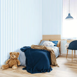 Galerie G78405 Tiny Tots 2 Regency Stripe Blue Wallpaper G78405 Blue Wallpaper