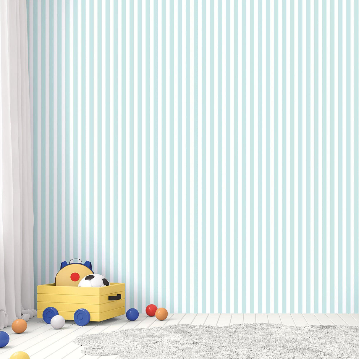 Galerie G78406 Tiny Tots 2 Regency Stripe Blue Wallpaper G78406 Blue Wallpaper