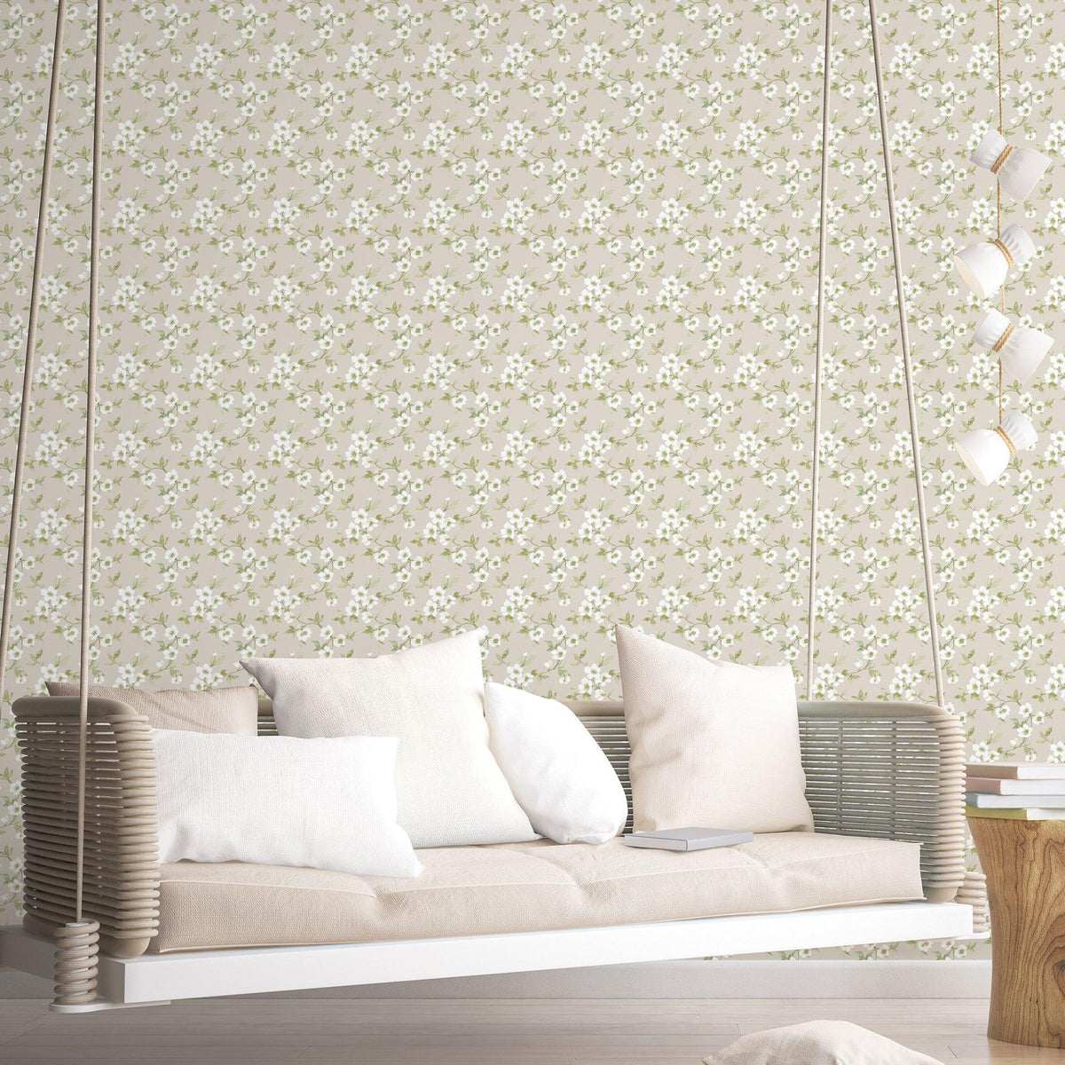 Galerie G78488 Secret Garden Anenome Mini Green Wallpaper G78488 Green Wallpaper
