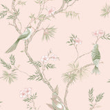 Galerie G78493 Secret Garden Classic Bird Trail Pink Wallpaper G78493 Pink Wallpaper