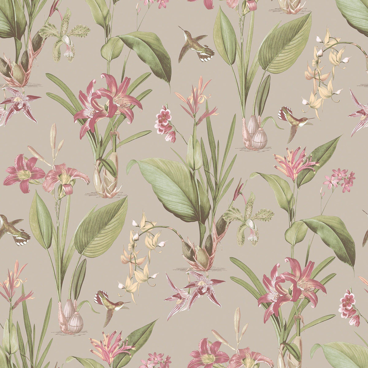 Galerie G78507 Secret Garden Cottage Botanical Beige Wallpaper G78507 Beige Wallpaper