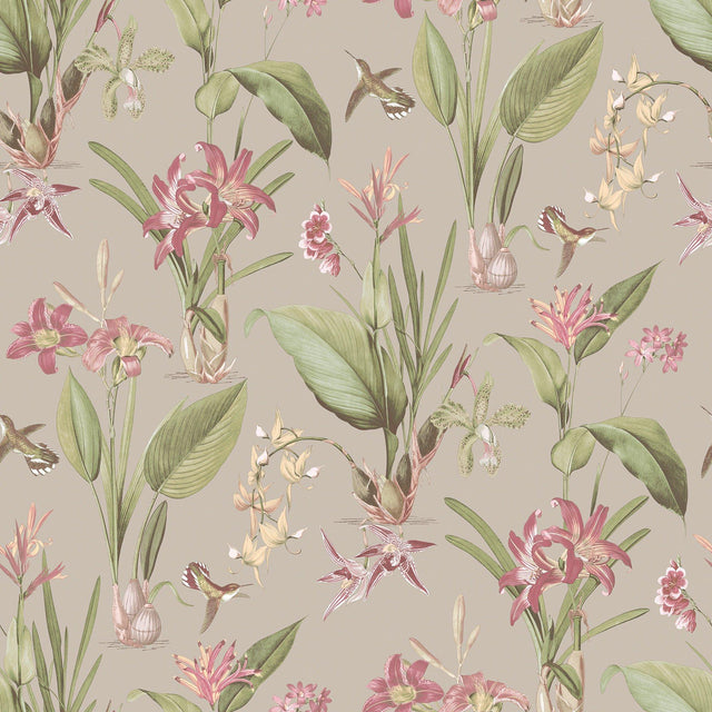 Galerie G78507 Secret Garden Cottage Botanical Beige Wallpaper G78507 Beige Wallpaper