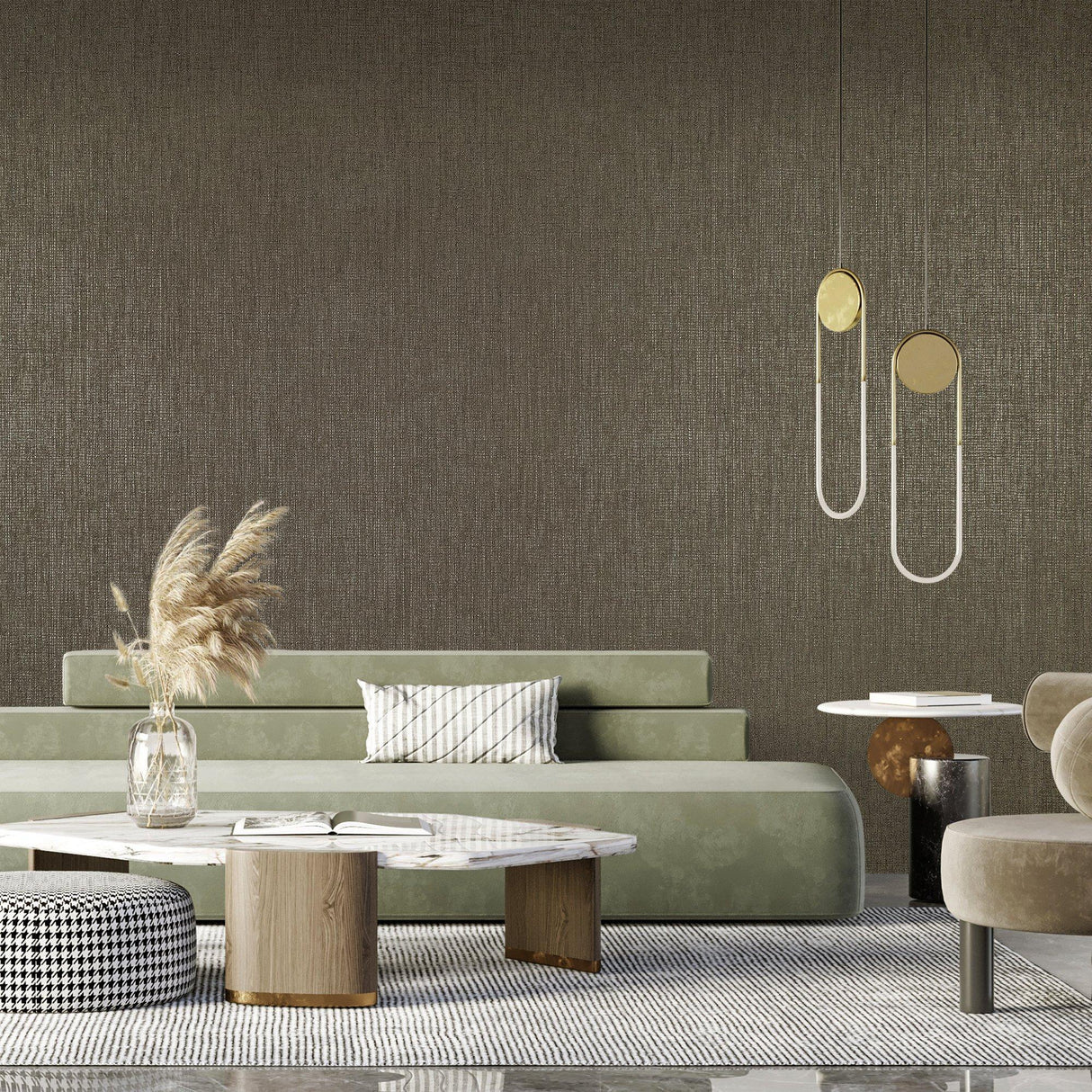 Galerie GH65182-23 Precious Canvas Bronze Brown Wallpaper GH65182-23 Bronze Brown Wallpaper