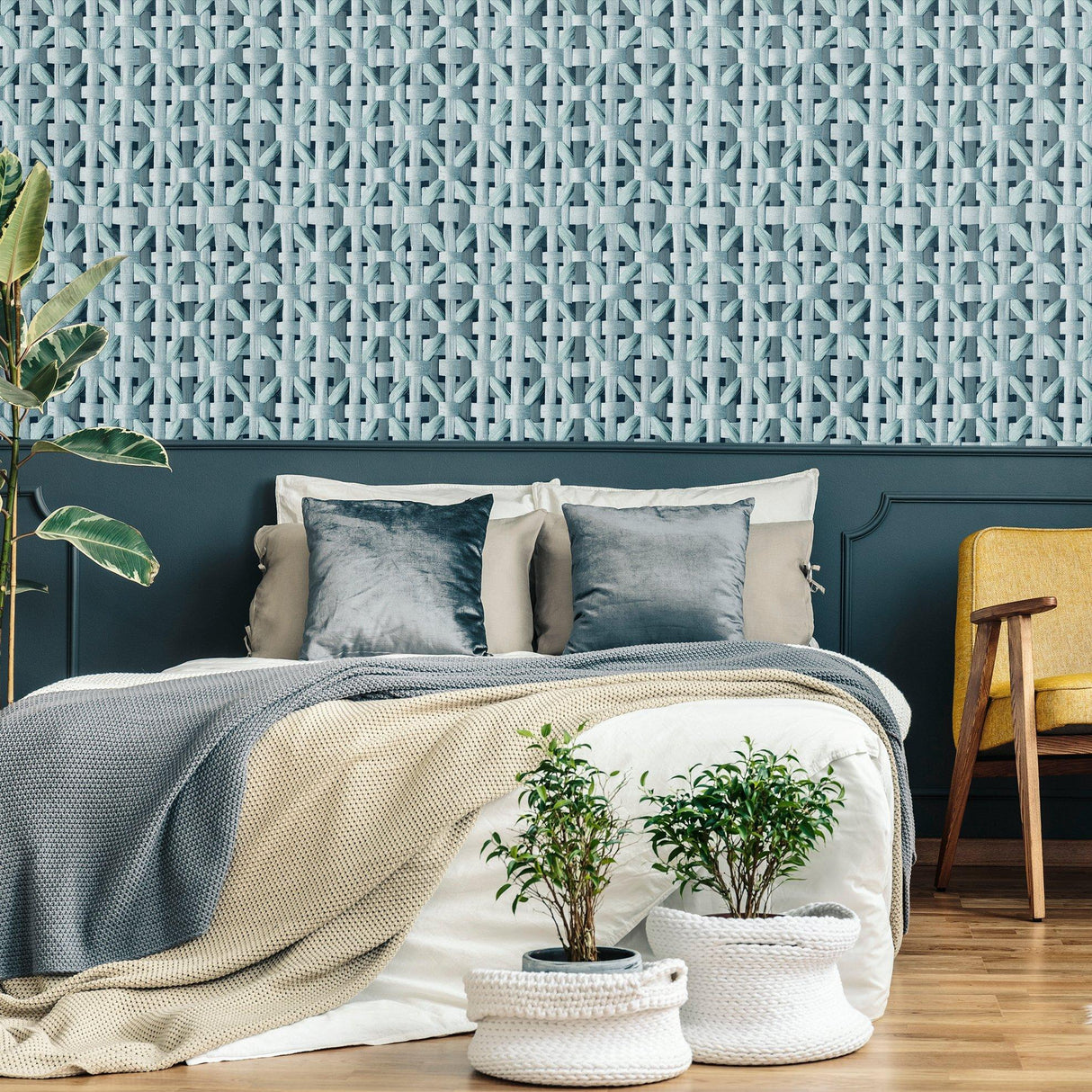 Galerie GH65337-23 Pepper Octagonal Honeycomb Green Wallpaper GH65337-23 Green Wallpaper