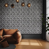 Galerie GH65340-23 Pepper Octagonal Honeycomb Silver Grey Wallpaper GH65340-23 Silver Grey Wallpaper