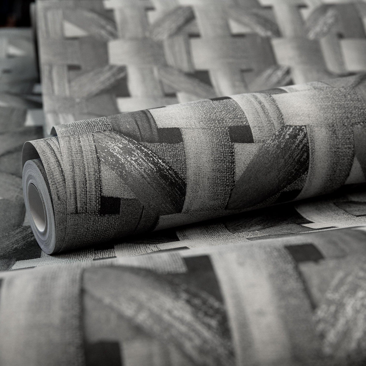 Galerie GH65340-23 Pepper Octagonal Honeycomb Silver Grey Wallpaper GH65340-23 Silver Grey Wallpaper