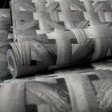 Galerie GH65340-23 Pepper Octagonal Honeycomb Silver Grey Wallpaper GH65340-23 Silver Grey Wallpaper