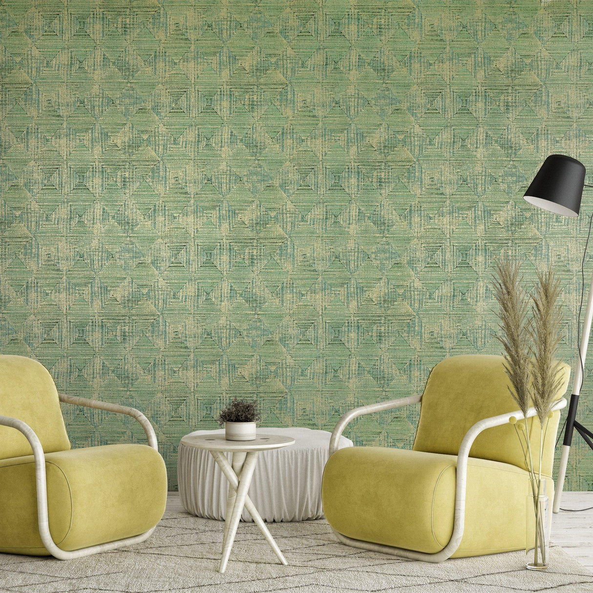 Galerie GH65348-23 Pepper Raffia Green Wallpaper GH65348-23 Green Wallpaper