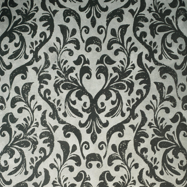 Galerie GH81256-23 Urban Classics Damask Flock Silver Grey Wallpaper GH81256-23 Silver Grey Wallpaper