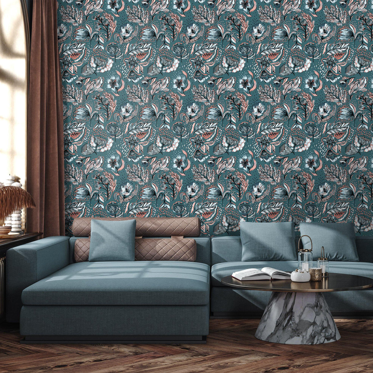 Galerie GH81332-23 Pepper Wild Garden Green Wallpaper GH81332-23 Green Wallpaper