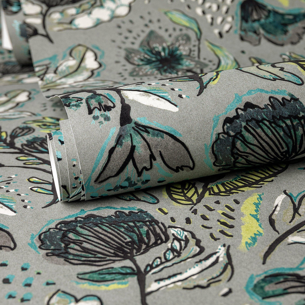 Galerie GH81334-23 Pepper Wild Garden Silver Grey Wallpaper GH81334-23 Silver Grey Wallpaper