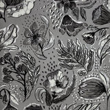 Galerie GH81335-23 Wild Garden Silver Grey Wallpaper